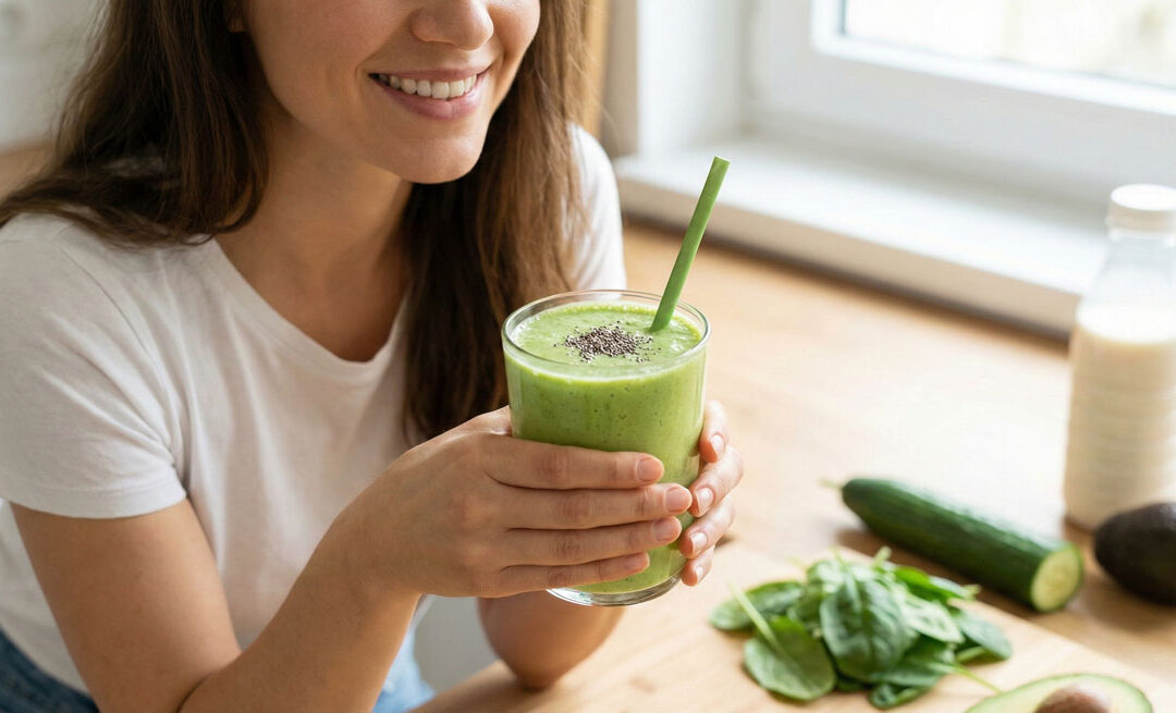 Green Low Carb Breakfast Smoothie