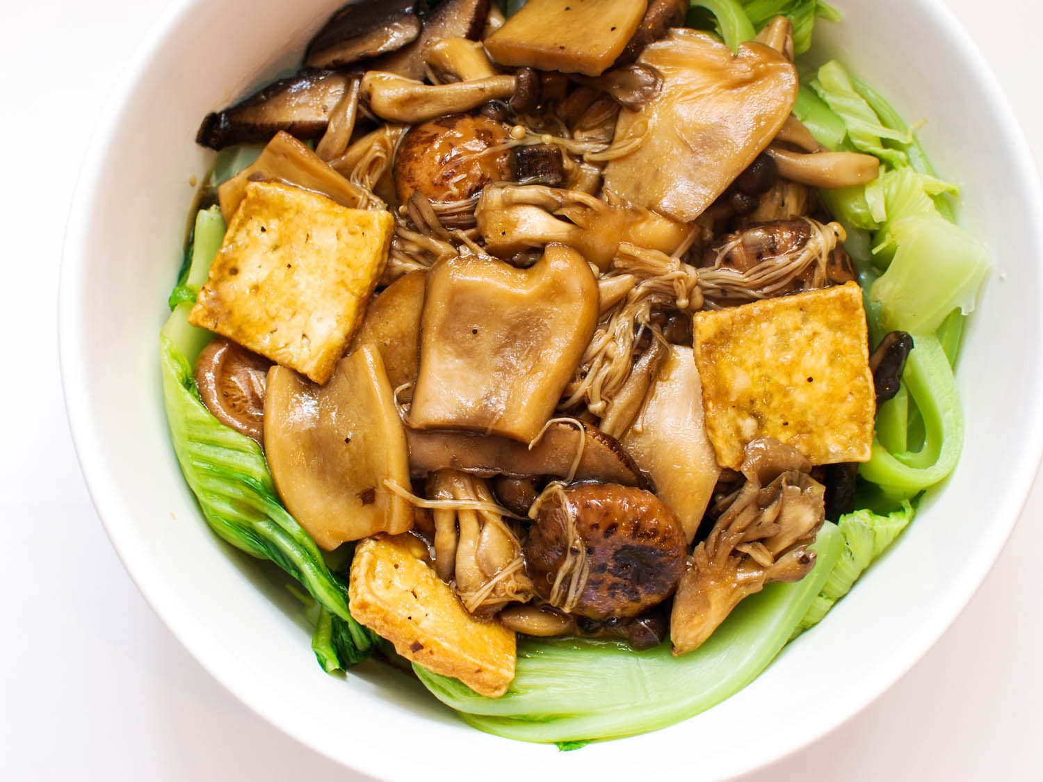 Fried Tofu with Mushrooms