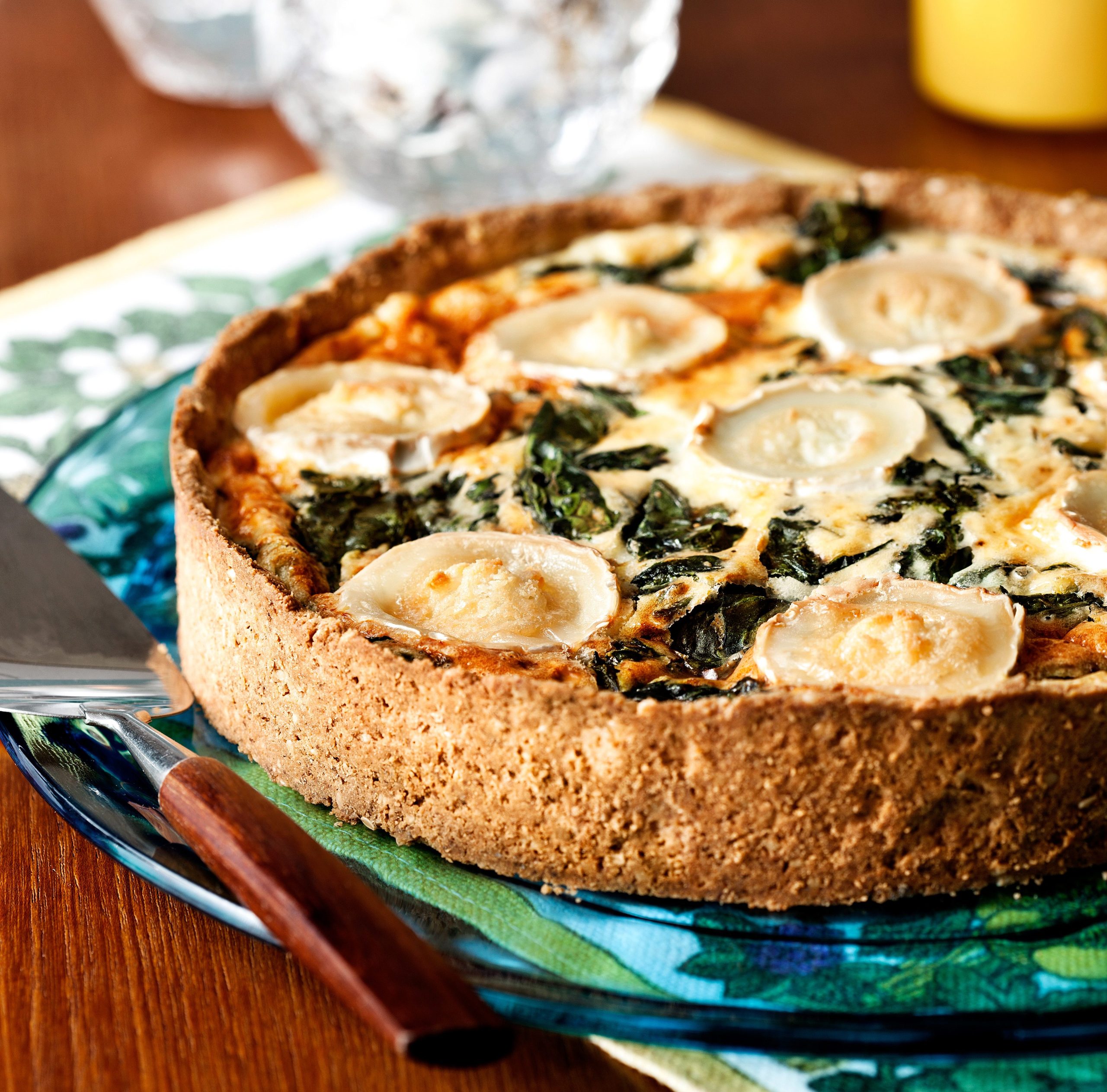 Quick Spinach with Goat’s Cheese