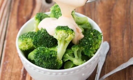 Steamed Broccoli with Basil Cream