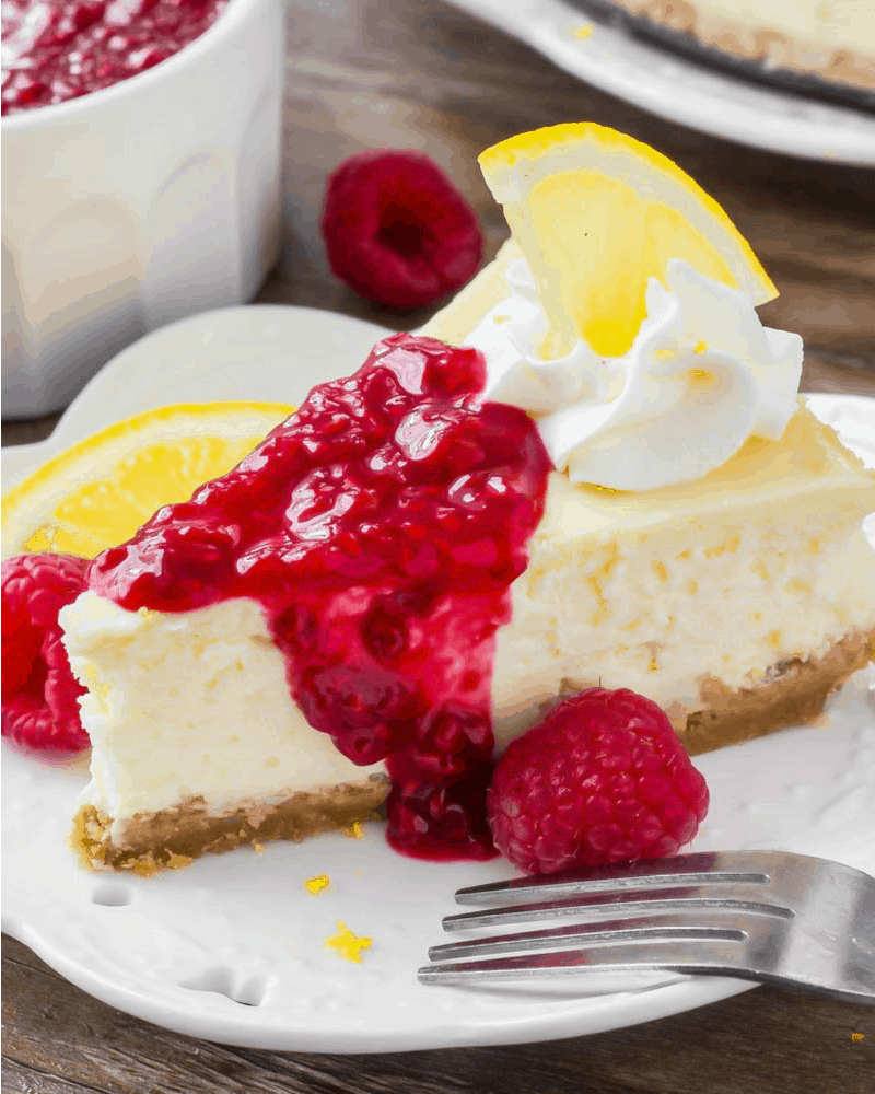 Lemon Cake with Berry Syrup