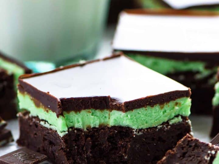 Mint Brownies with Hazelnuts