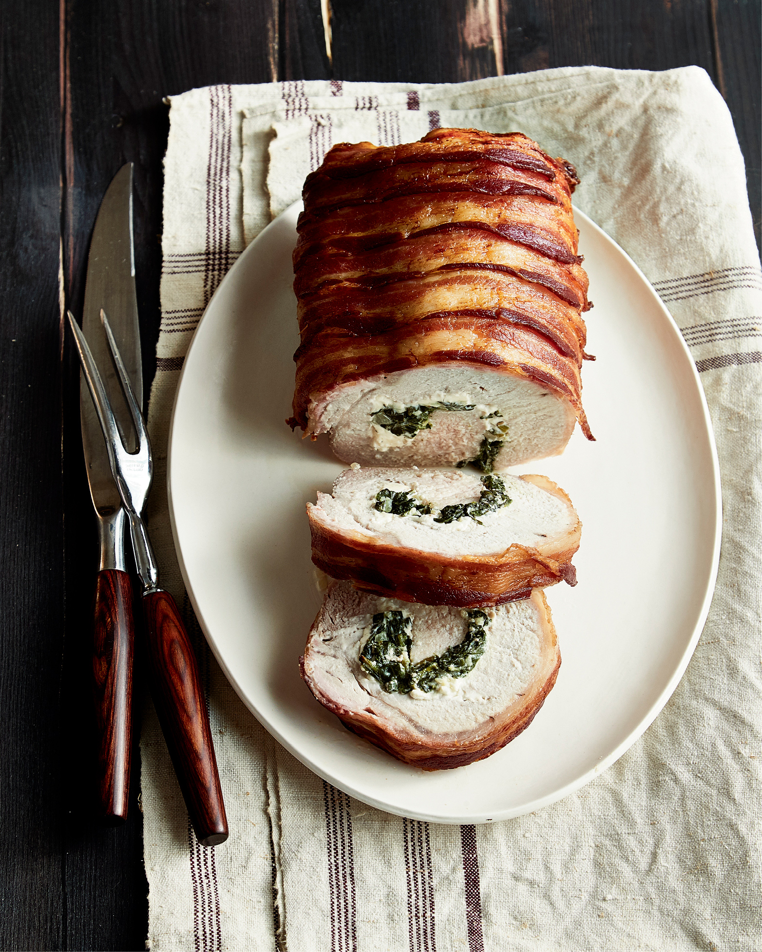 Spinach-Stuffed Pork Loin