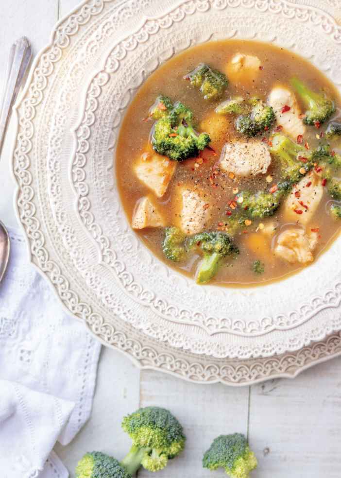 CHINESE CHICKEN AND BROCCOLI SOUP