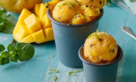Passion Fruit and Mango Sorbet