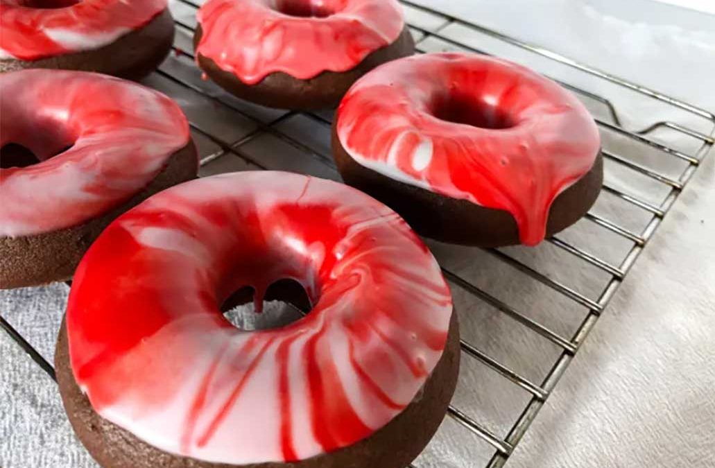 Red Chocolate Doughnuts