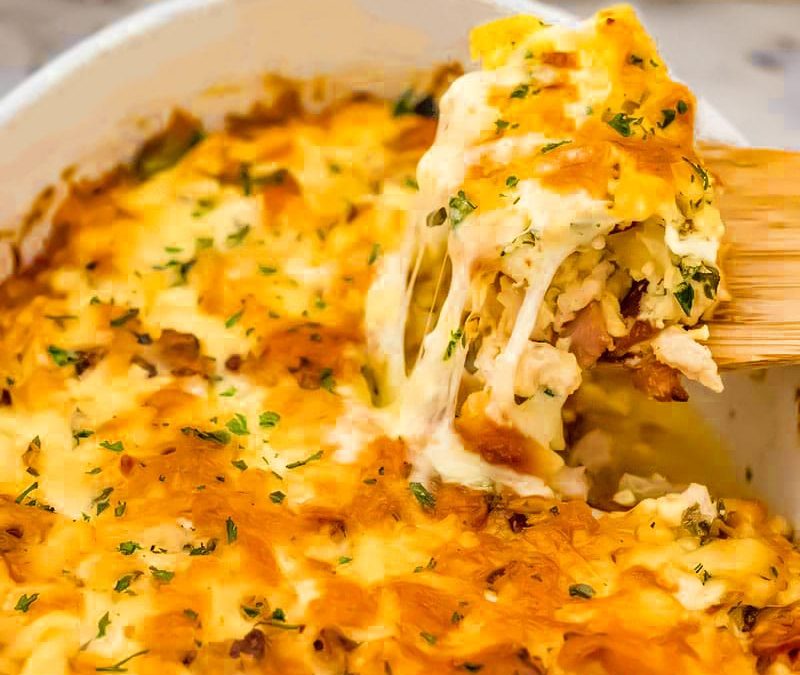 Keto Casserole with Chicken and Bacon