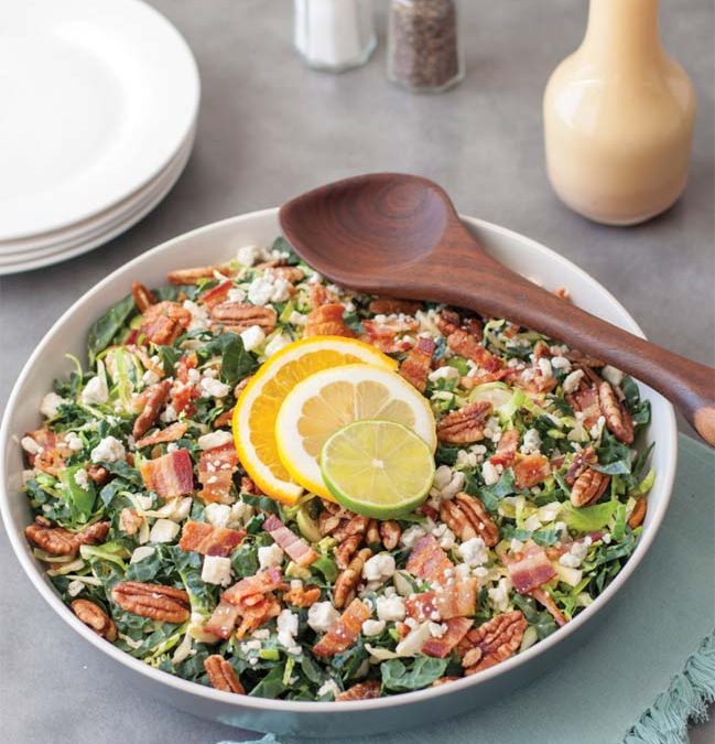 Shaved Brussels Sprouts and Kale Salad