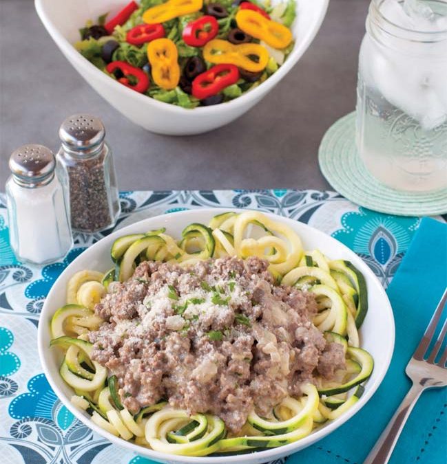 Zucchini Noodles with Hamburger Gravy