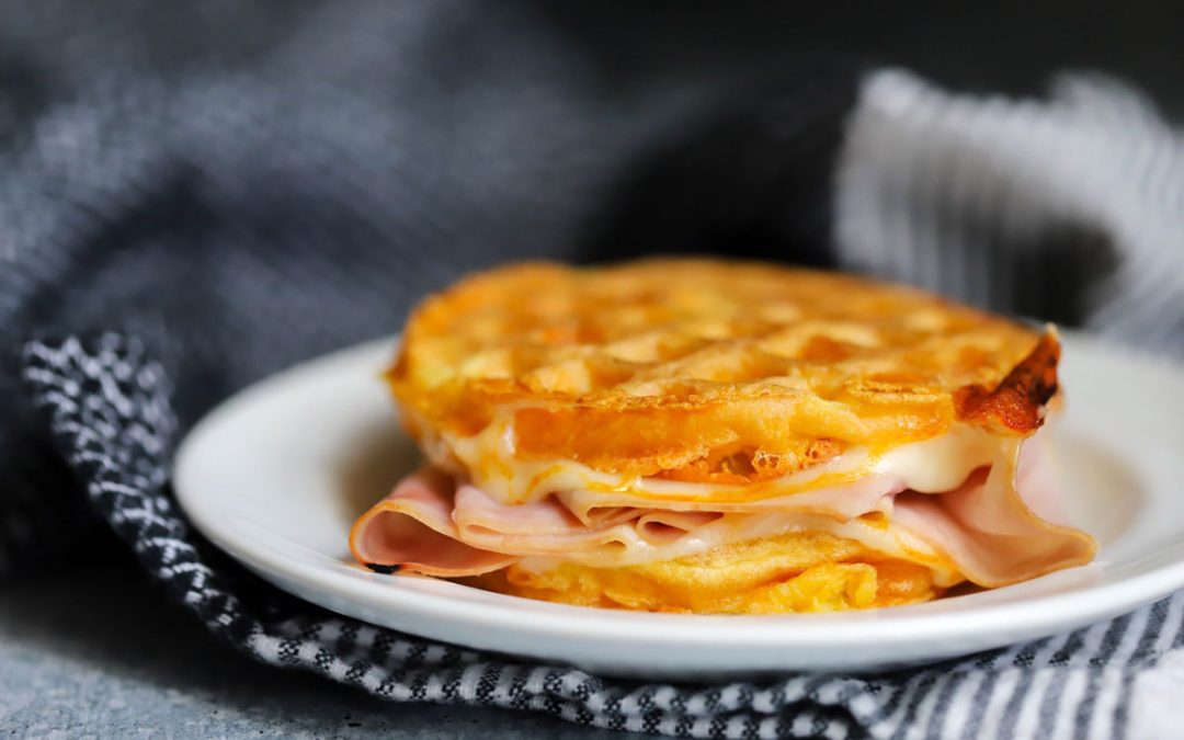 Smoked ham Cheese Chaffles