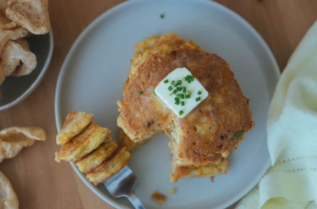 Keto Pancakes with pork rinds