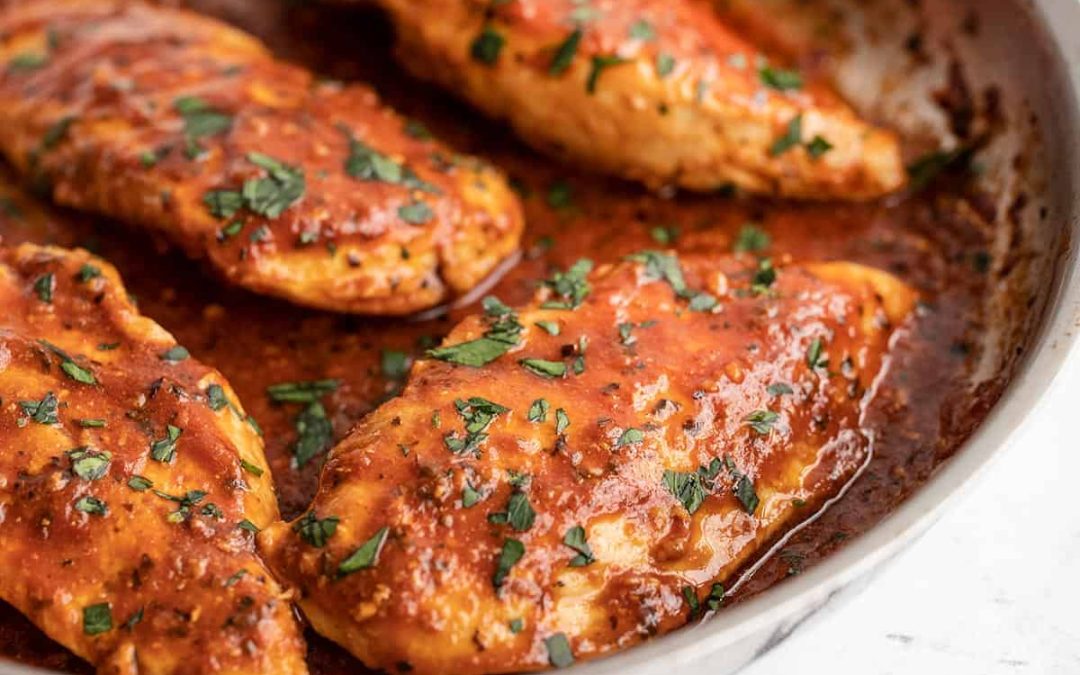 Tomato Chili Chicken Tender with Fresh Basils