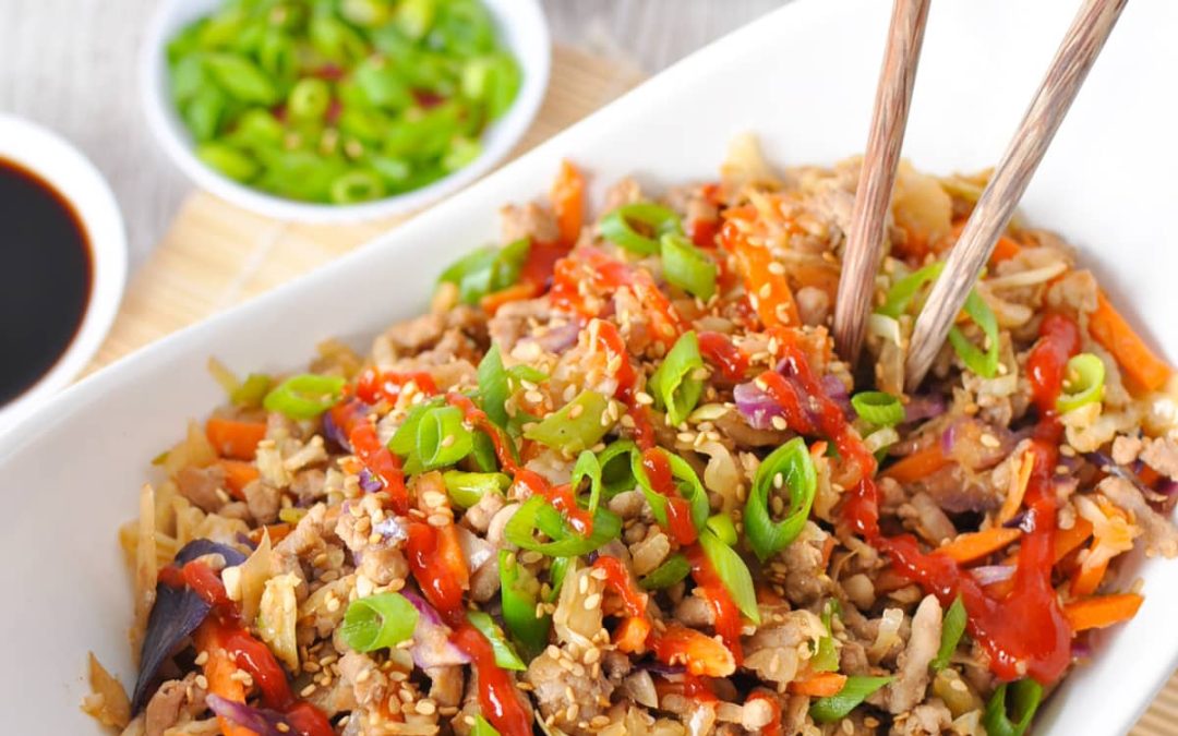 Low Carb Crack Slaw Egg Roll in a Bowl Recipe