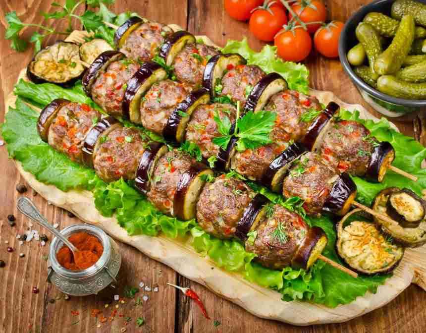 Beef and Eggplant Kebab