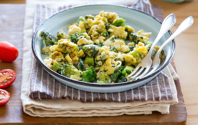 Broccoli, Kale, Egg Scramble