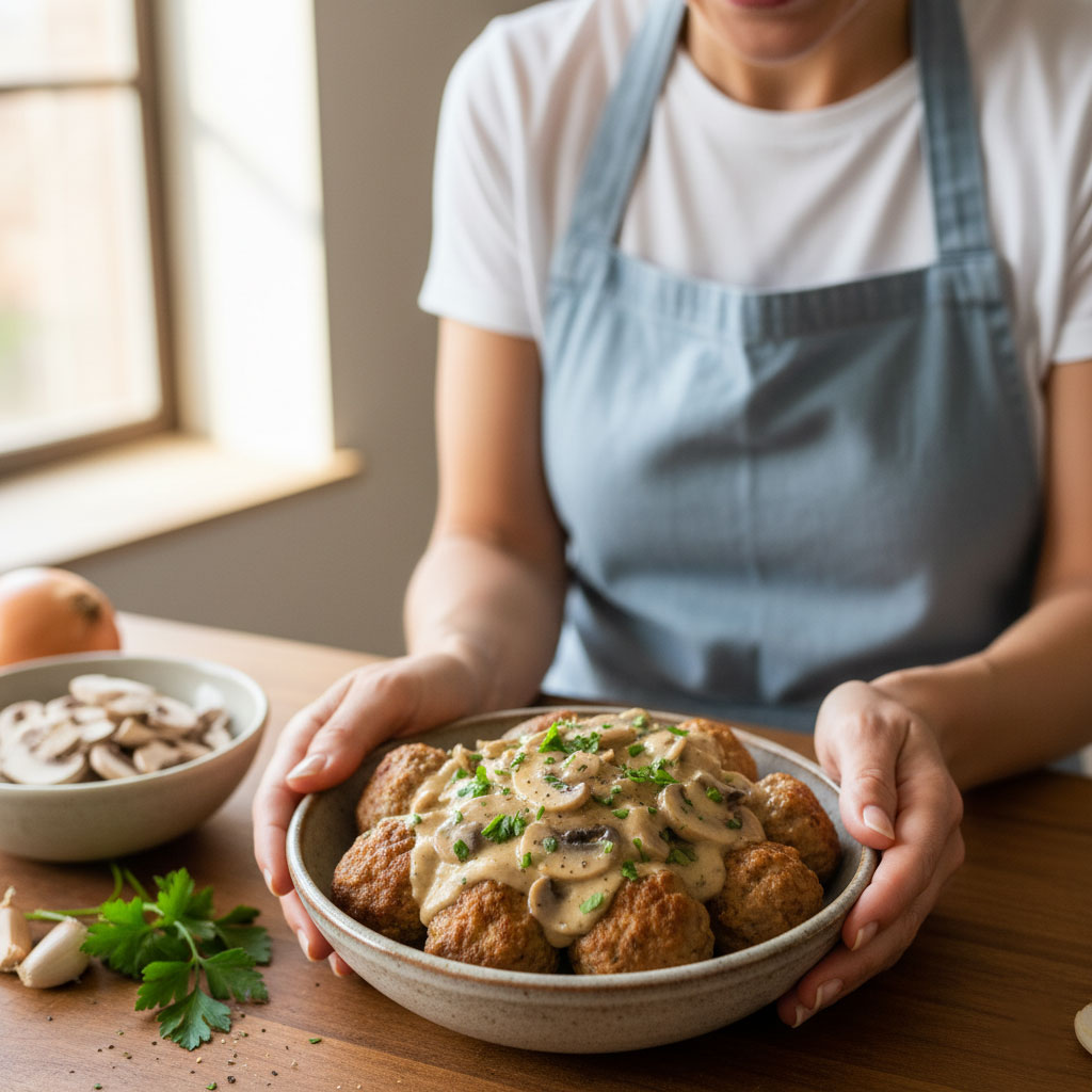 Meatballs-in-Mushroom-Sauce
