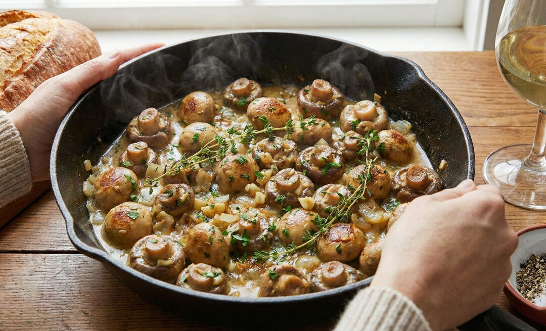 Creamy Mushrooms with Garlic and Thyme