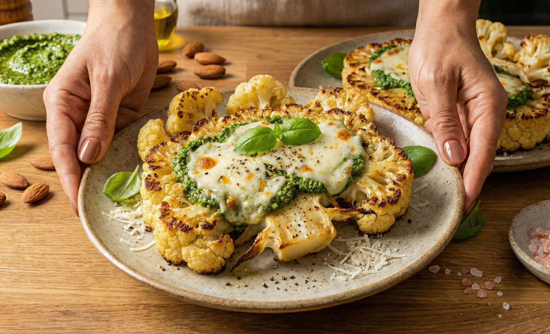 Pesto Cauliflower Steaks