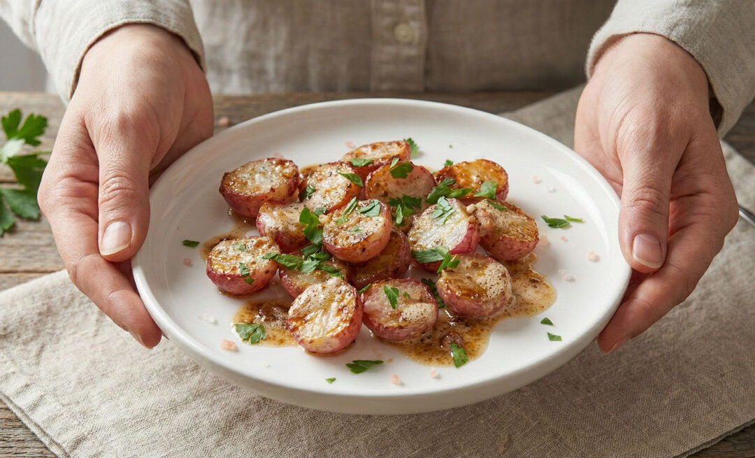 Roasted Radishes with Brown Butter Sauce