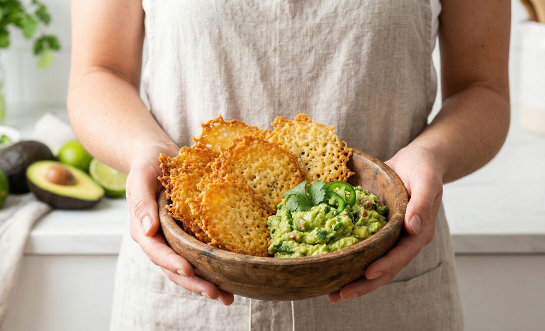 Cheese Chips and Guacamole