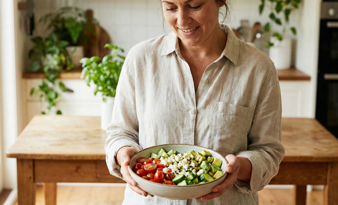 Tomato, Avocado, and Cucumber Salad