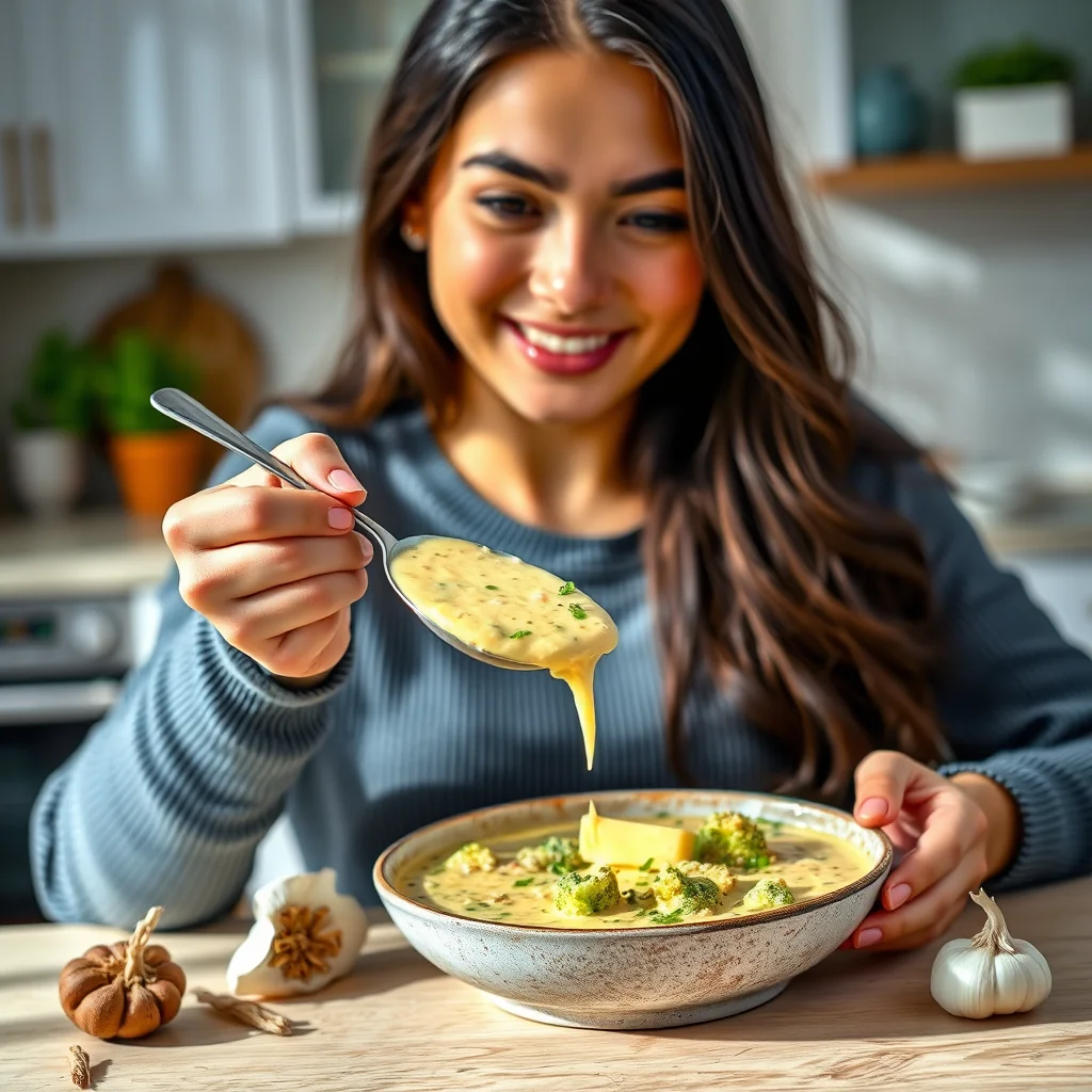 Creamy Broccoli Cheese Soup – vegetarian recipe