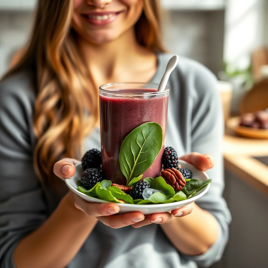 Keto Blackberry Pecan Smoothie – vegetarian recipe