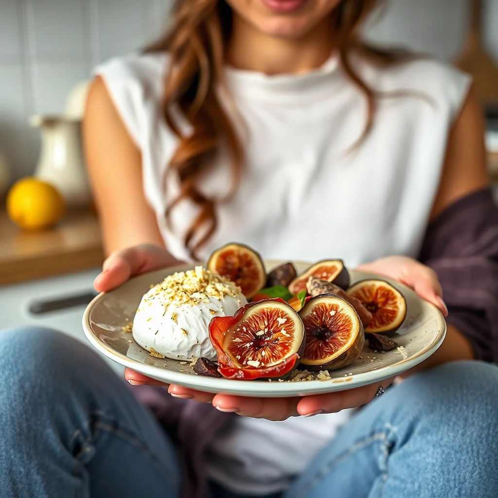 Savory Goat Cheese Truffles with Prosciutto and Figs – vegetarian recipe