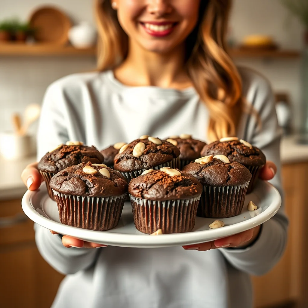 Keto Chocolate Macadamia Nut Muffins – vegetarian recipe