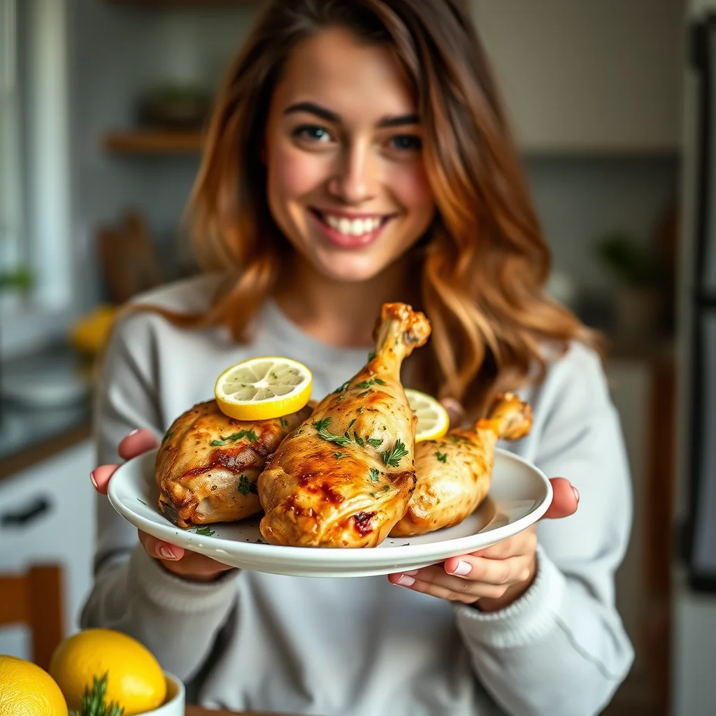 Juicy Lemon Herb Baked Chicken Drumsticks (Keto-Friendly) – vegetarian recipe