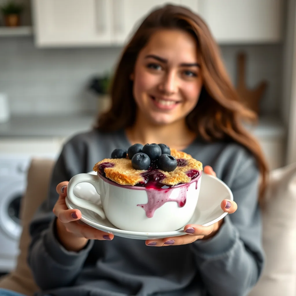 Keto Blueberry Mug Cobbler – vegetarian recipe