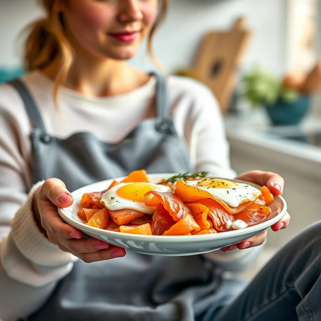 Smoked Salmon Baked Eggs (Instant Pot) – vegetarian recipe