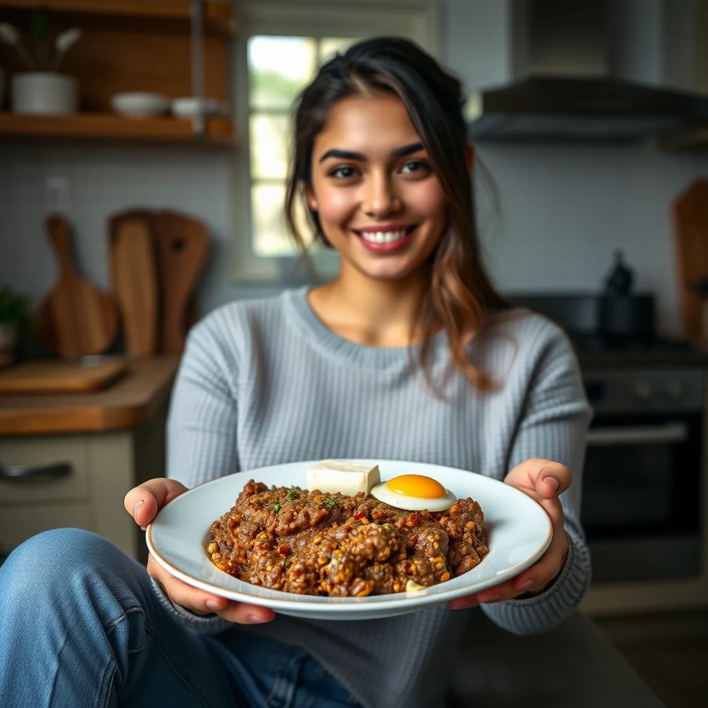 Instant Pot Parsi Veal with Eggs (Keema Par Eedu) – vegetarian recipe