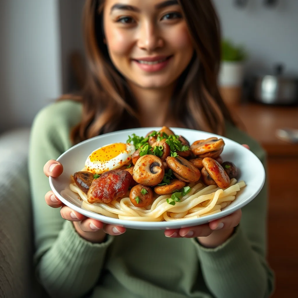 Spicy Mushroom Chicken with Eggs (Instant Pot, Keto) – vegetarian recipe