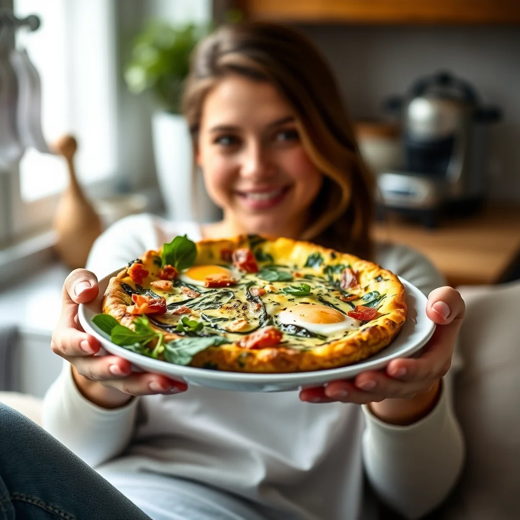 10-Minute Spinach Bacon Frittata (Instant Pot) – vegetarian recipe