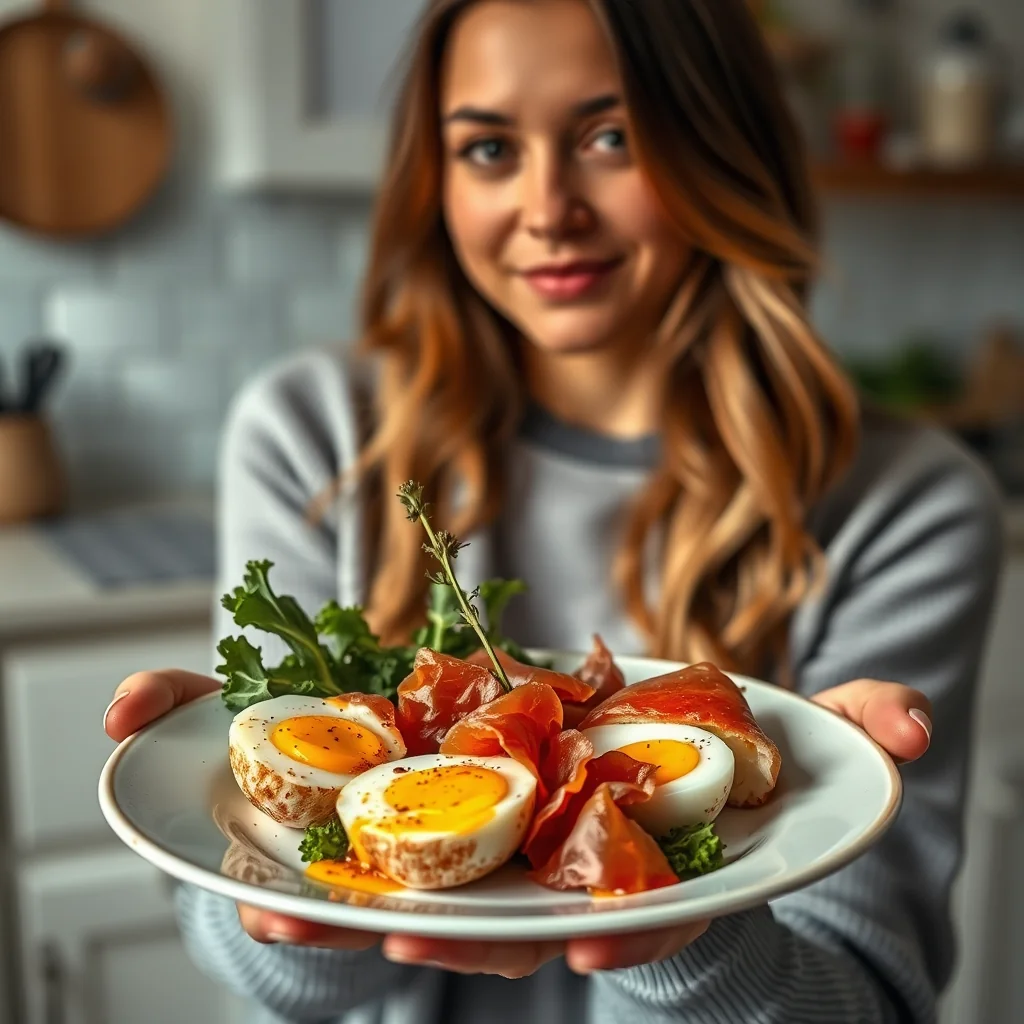 Thyme Prosciutto Eggs – vegetarian recipe