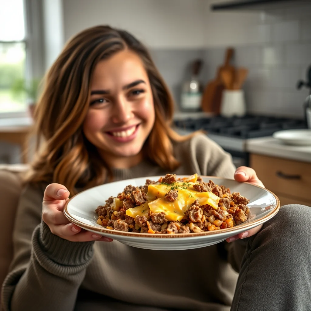 A Weeknight Wonder: 20-Minute Cheesy Beef Hash! – vegetarian recipe