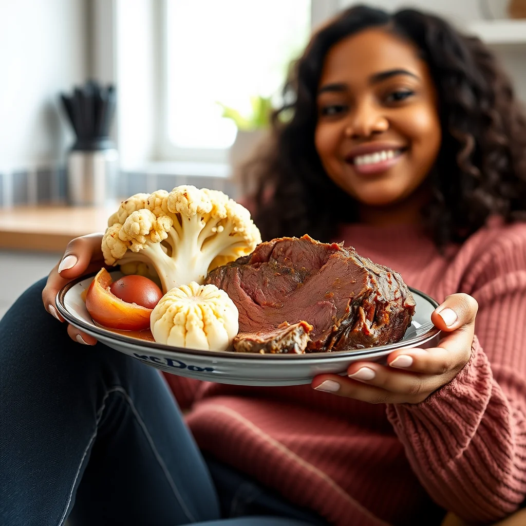 Instant Pot Savory Cauliflower Beef Roast – vegetarian recipe