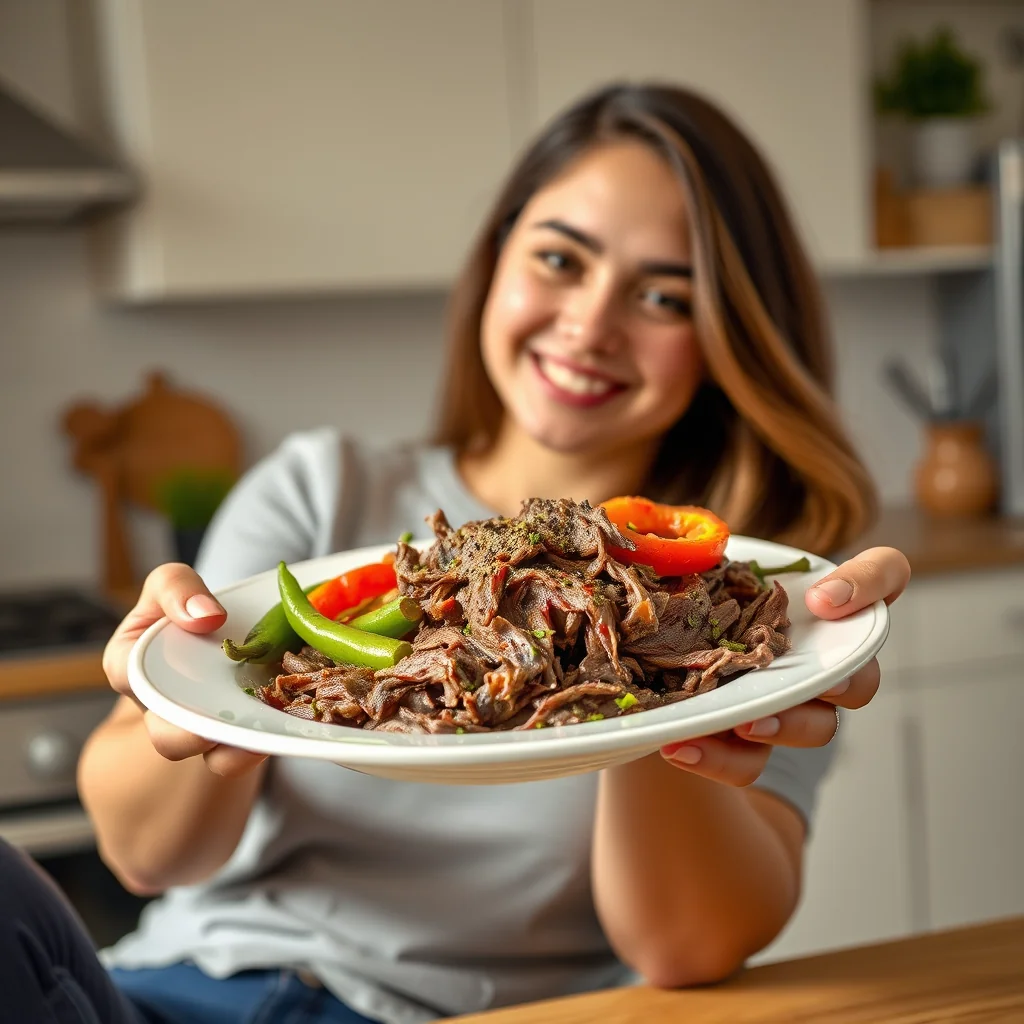 Instant Pot Shredded Beef with Pepper Rings – vegetarian recipe