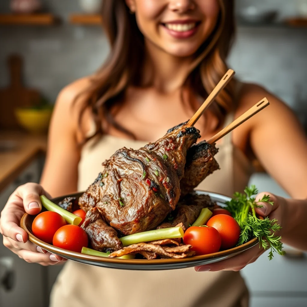Slow Cooked Lamb Shoulder Kebab – vegetarian recipe