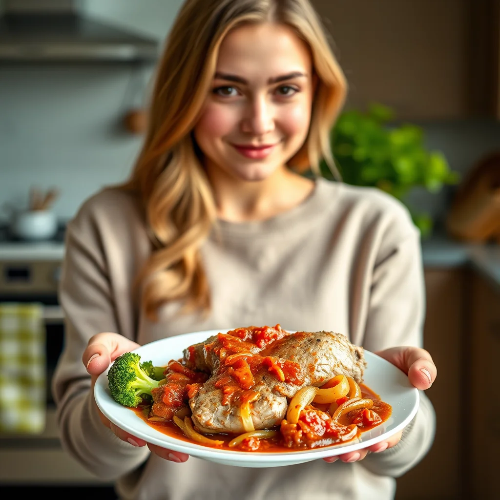 20-Minute Pressure Cooker Pork in Tomato Sauce – vegetarian recipe