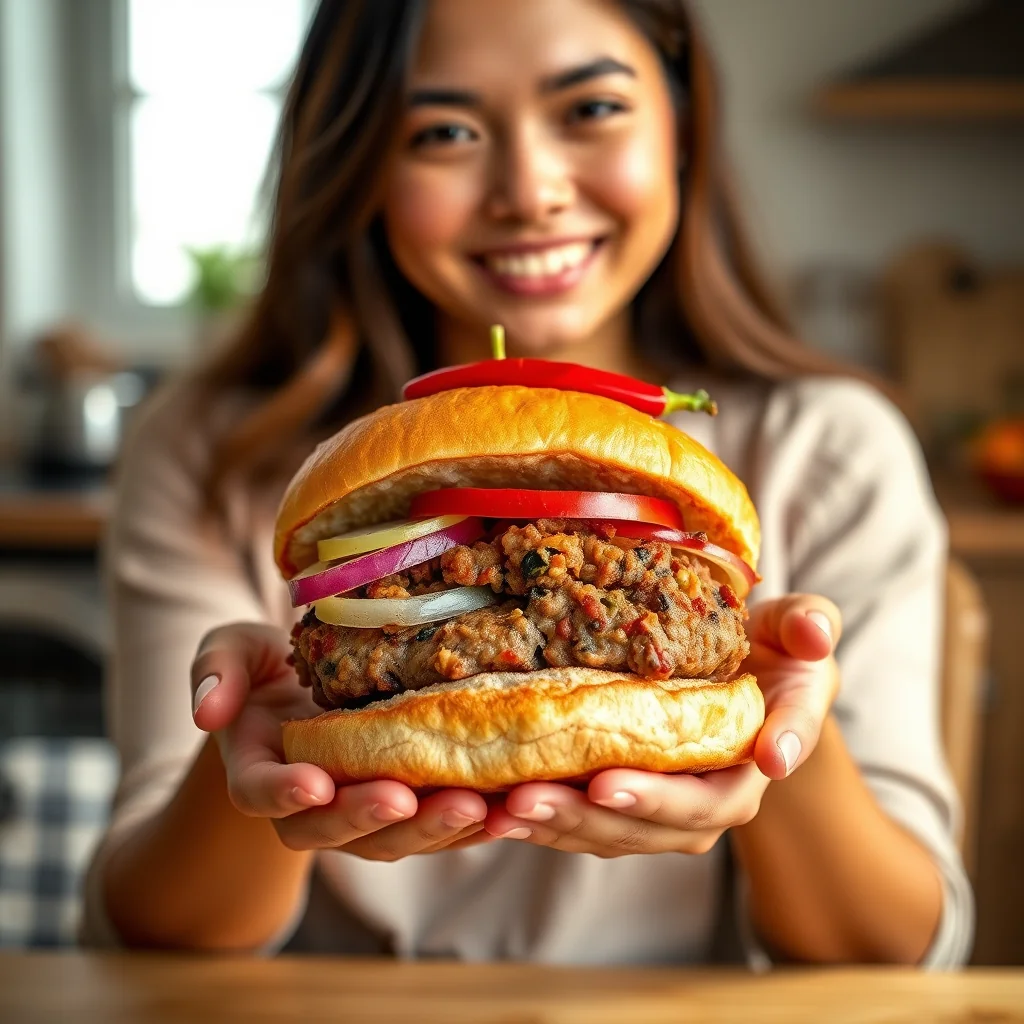 Spicy Pork Burgers (Pressure Cooker) – vegetarian recipe