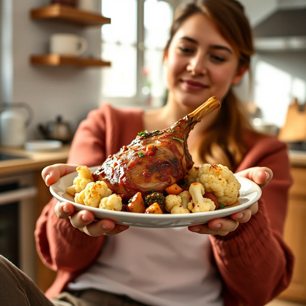 Instant Pot Spicy Pork Neck with Cauliflower – vegetarian recipe