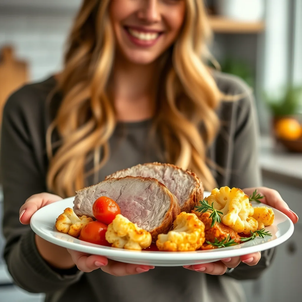 Instant Pot Pork Roast with Tomatoes and Cauliflower – vegetarian recipe