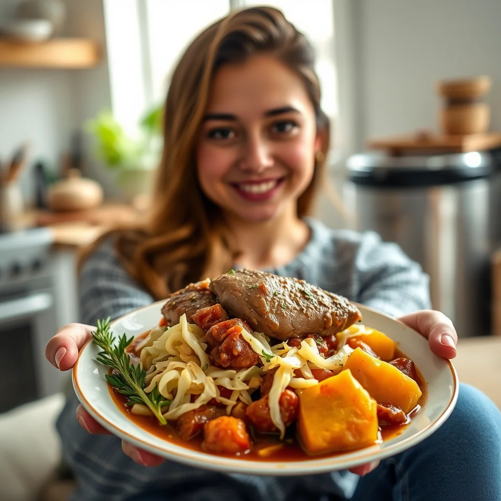 Pressure Cooker Pork and Cabbage Stew – vegetarian recipe