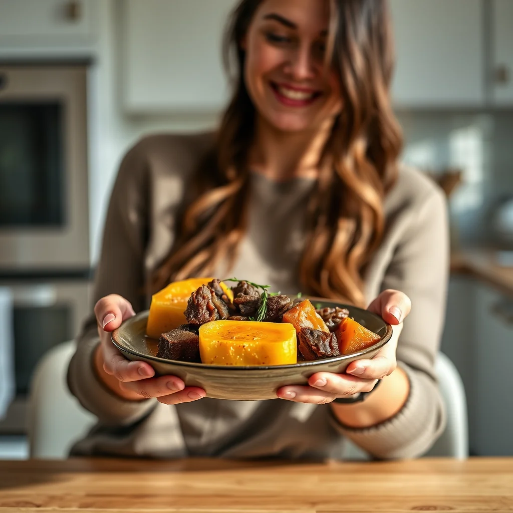 Instant Pot Beef and Winter Squash Stew – vegetarian recipe