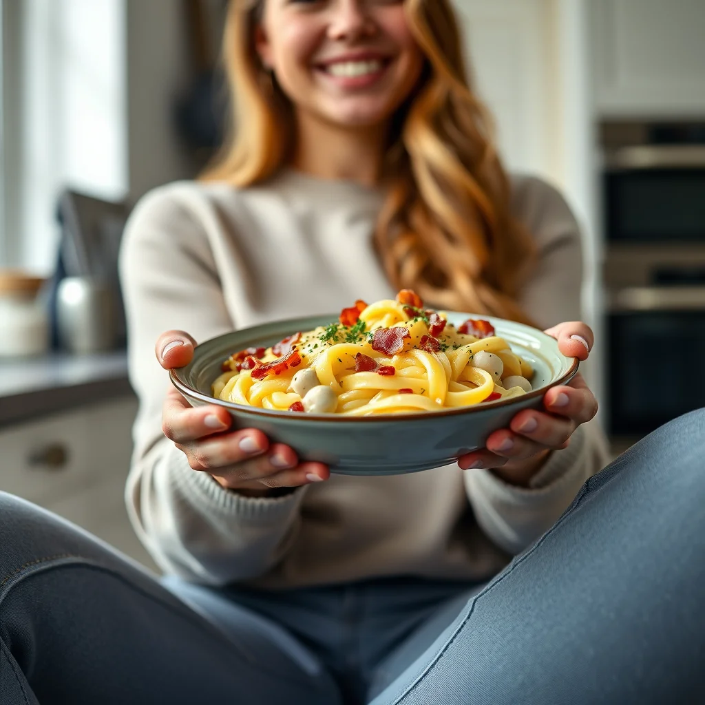 Instant Pot Carbonara with Bacon and Cheddar – vegetarian recipe
