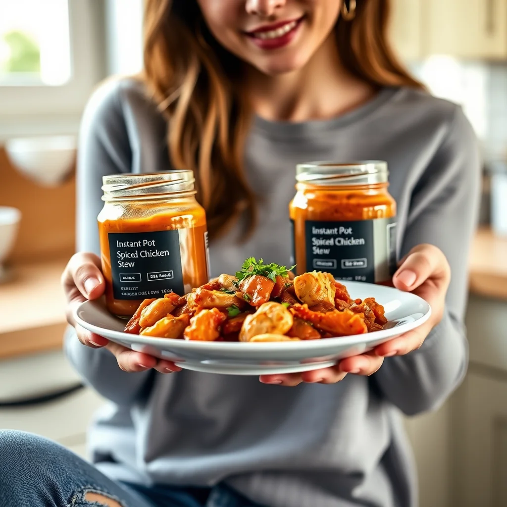 Instant Pot Spiced Tomato Chicken Stew – vegetarian recipe