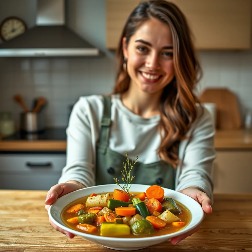 Instant Pot Herbed Veggie Broth – vegetarian recipe