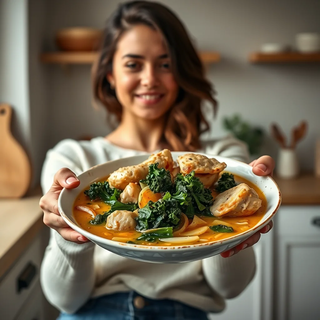Instant Pot Chicken and Kale Soup – vegetarian recipe